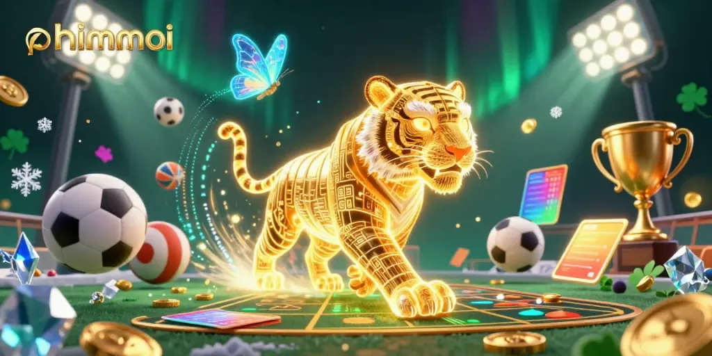 Experience thrilling gambling action in Phimmoi's illuminated digital casino.