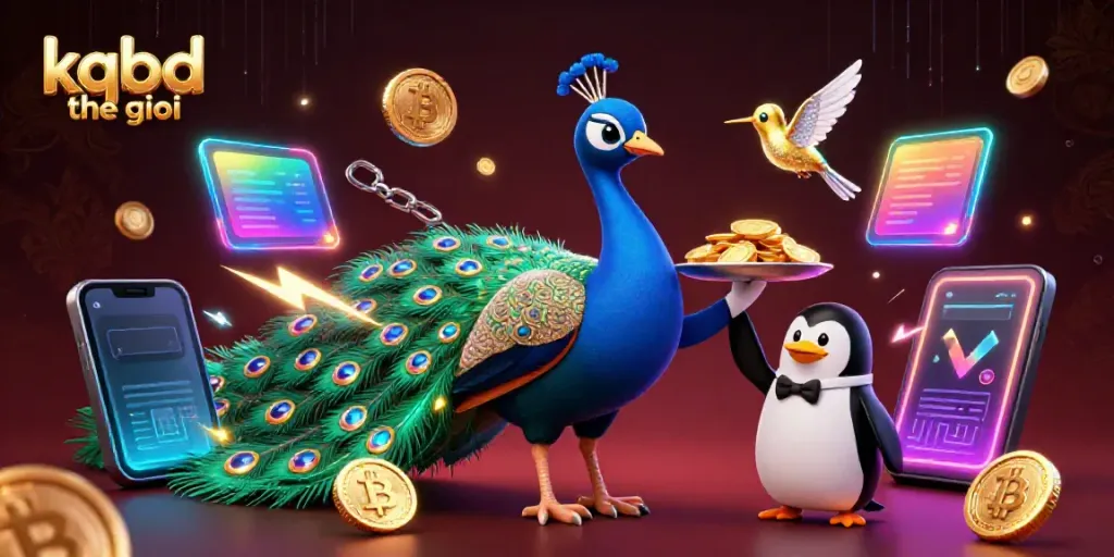 Experience thrilling updates with kqbd the gioi's vibrant gambling-themed illustration showcasing luxury elements.