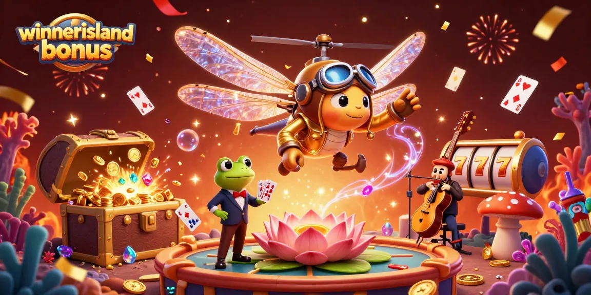 Experience the excitement of winnerisland bonus with captivating 3D casino adventure featuring unique characters.